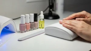 Manicure tytanowy - wady i zalety metody dip powder - hero image